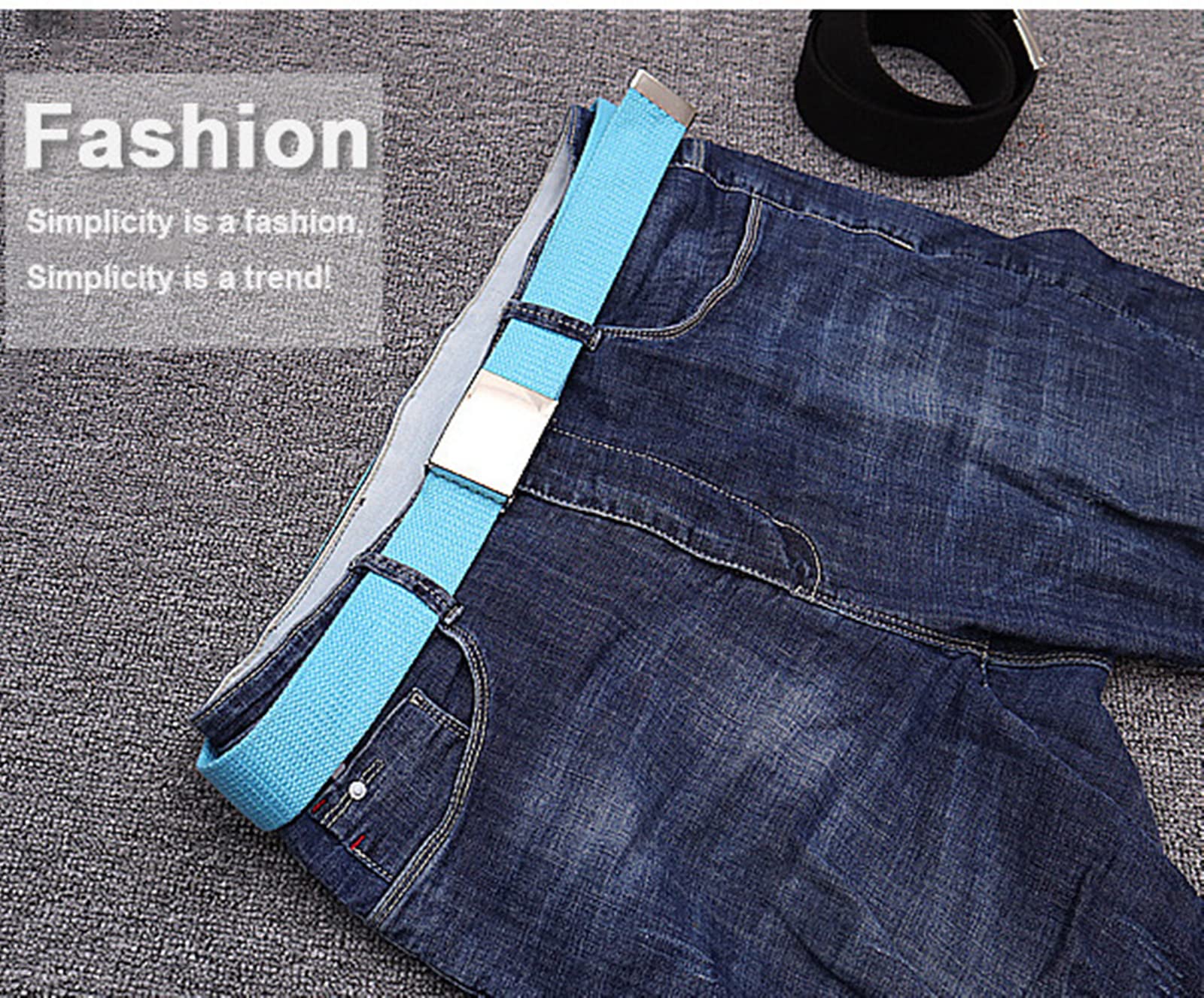 Cinturones para hombres Cinturón trenzado, cinturones for hombres y mujeres, lona de algodón, cinturón táctico militar de liberación rápida de talla grande con hebilla de aleación gris plateada, paque
