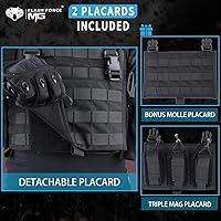 Vista 4 de MGFLASHFORCE Chaleco táctico Molle para Airsoft para hombres