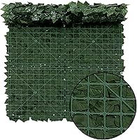 Vista 9 de Valla de Privacidad de Hiedra Artificial, U'Artlines Valla de Setos Artificiales Resistente y Pantalla de Decoración de Hojas de Vid de Hiedra