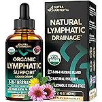 USDA Organic Lymphatic Drainage Supplement - Echinacea | Elderberry | Dandelion | Rosehip | Cleavers | Calendula | Burdock - Made in USA - Lymph System Drops - Immune Support, Cleanse & Detox, 2 fl oz