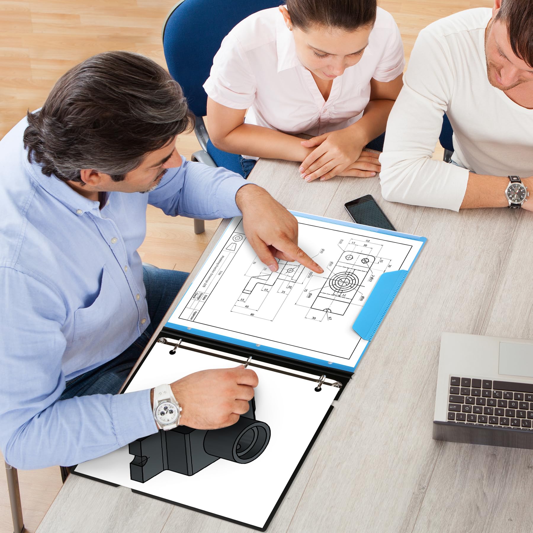 Raccoglitore telescopico a 3 anelli da 2,5 cm, 12 pezzi, raccoglitore flessibile con copertina frontale personalizzata, contiene 225 fogli, materiale per scuola e ufficio, 4 colori