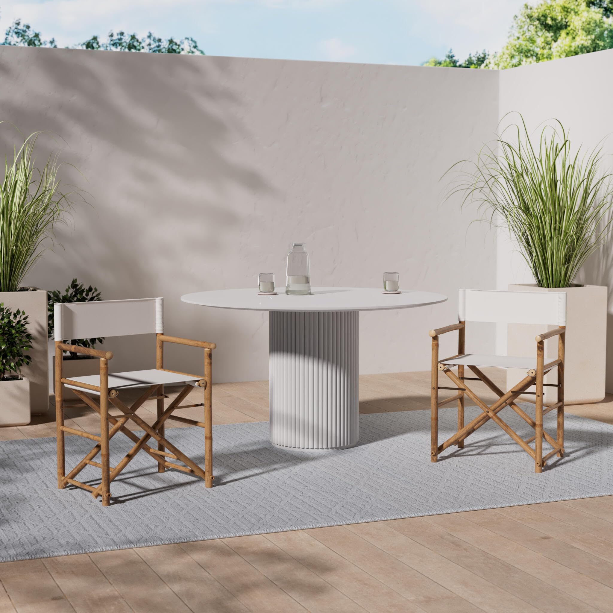 Atyhao Fodera Per Sedia Da Regista - Kit Di Ricambio In Tela Con Sedile E Schienale (Bianca) - Foto 11