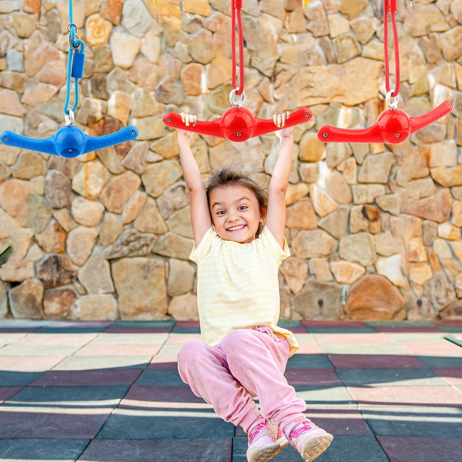 2 Pack Ninja Twist Swing 360° Handle Twist Playset Ninja Line Toys Jungle Gym Accessories for Kids Boys Girls Playground Backyard Swing Set Attachments