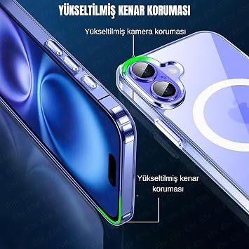 Ehr. Transparent Case with Magsafe Wireless Charging Feature with iPhone 16 Plus Compatible Camera Protection (Transparent, iPhone 16 Plus)