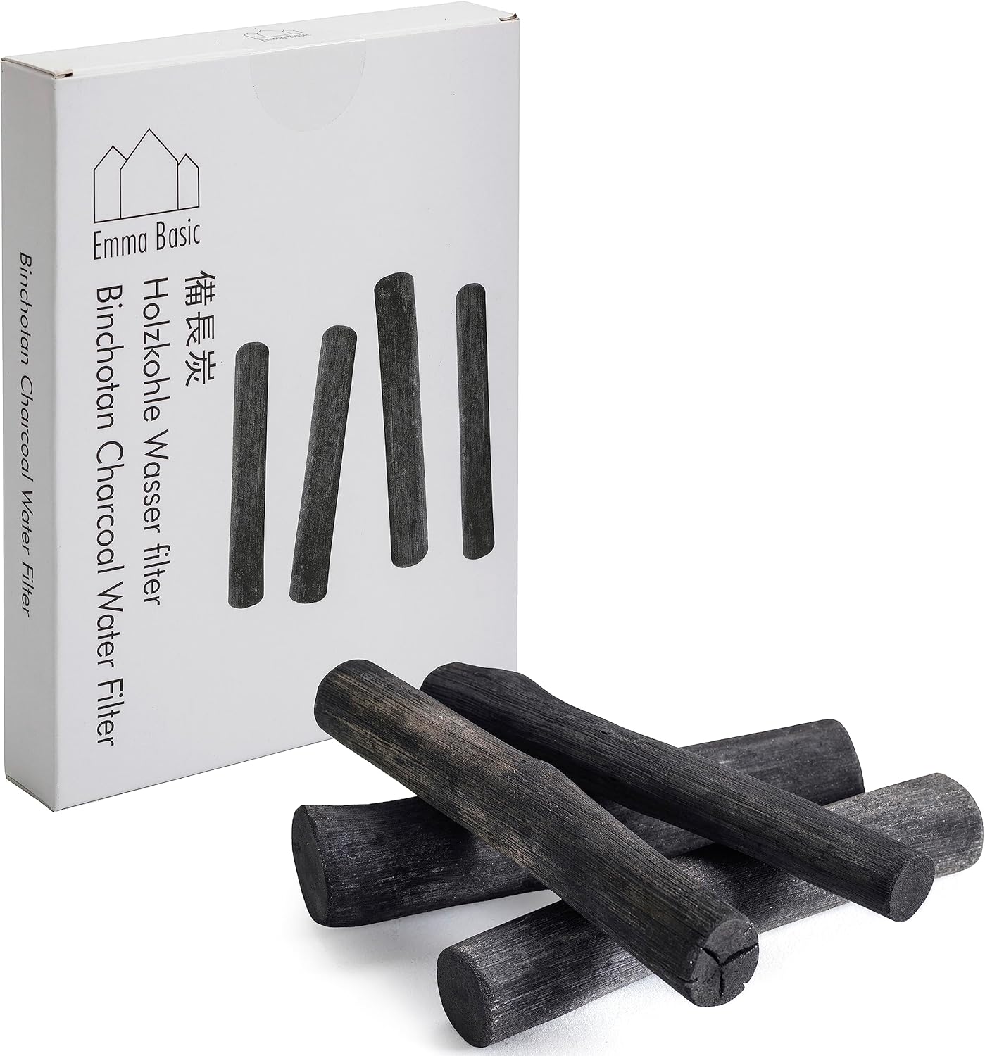 Emma Basic Binchotan Charcoal Water Filter 4 Pcs Amazon.co.uk