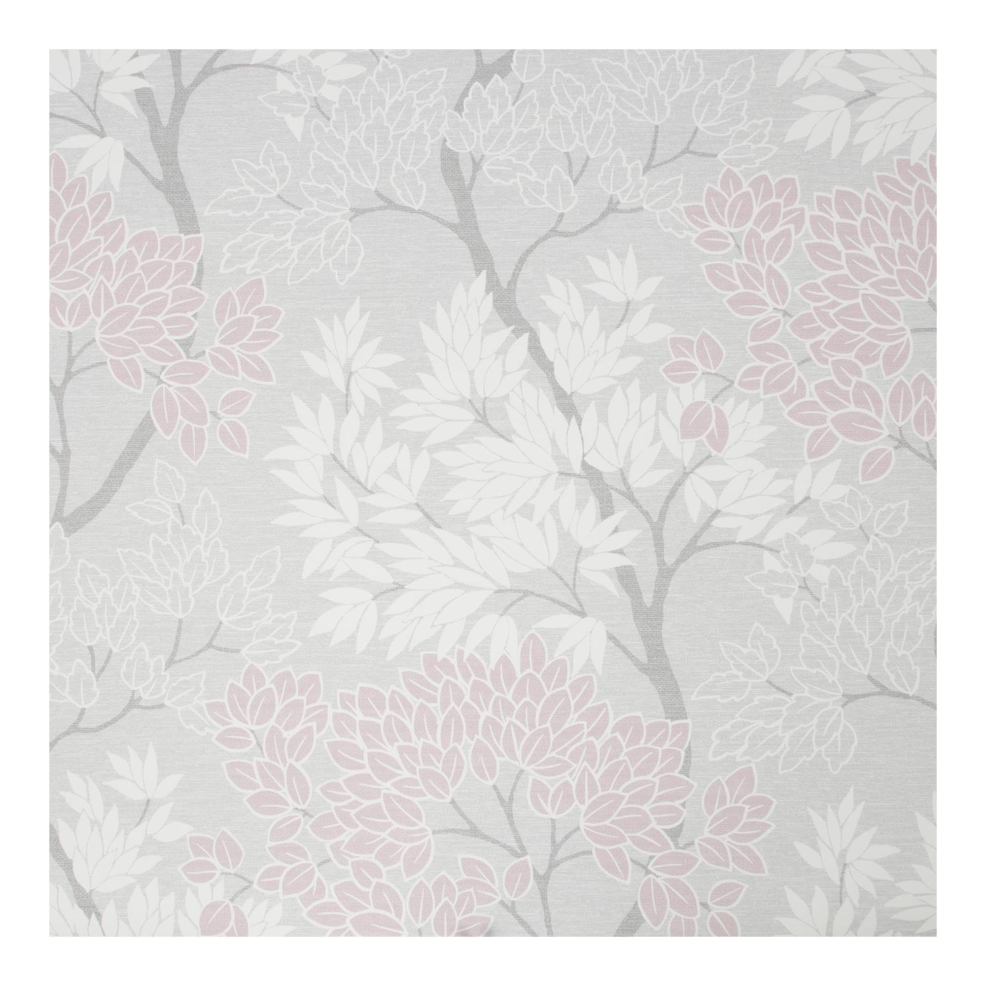 Fresco Pink Lykke Tree Floral Wallpaper | Floral Wallcovering | Eco-Friendly Wallpaper