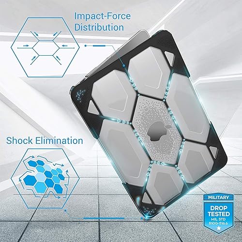 Miniatura 4 de IBENZER Funda resistente para MacBook Pro de 13 pulgadas A2289 A2251 A2159 A1989 A1989 A1706 A1708, funda protectora para Mac Pro 13, transparente,