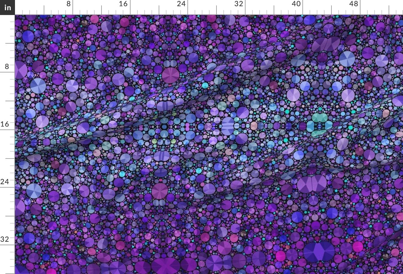 Spoonflower Fabric - Purple Circles Shapes Black Geometric Abstract Love Printed on Chiffon Fabric by The Yard - Sewing Fashion Apparel Dresses Home Decor