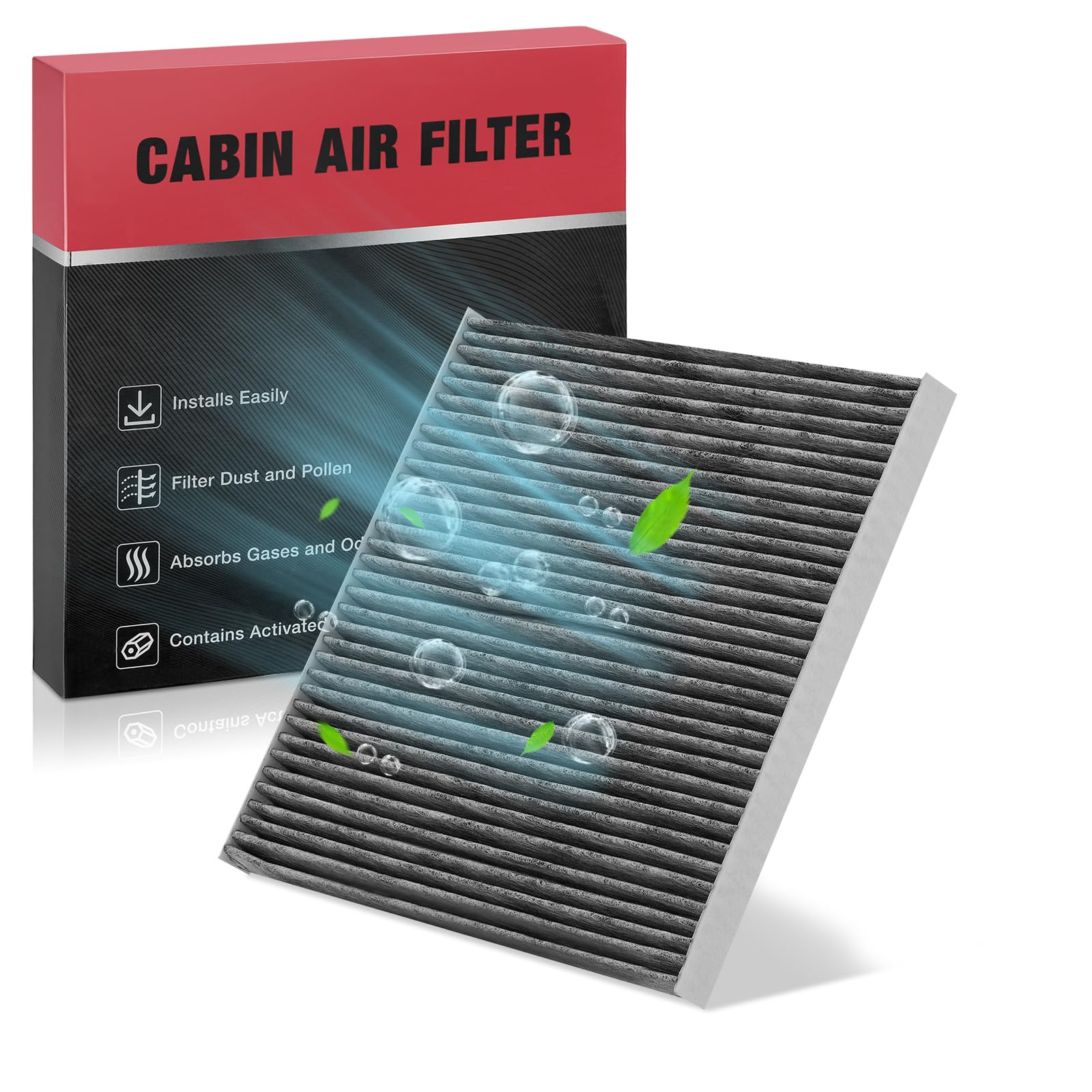 BDFHYKCabin Air Filter with Activated Carbon Compatible with Nissan Quest, 2011-2017, Maxima/Murano 2009-2014, Altima 2007-2012, Replace# CF11173, 27277JA000Global Recycled StandardGlobal Recycled StandardGlobal Recycled Standard