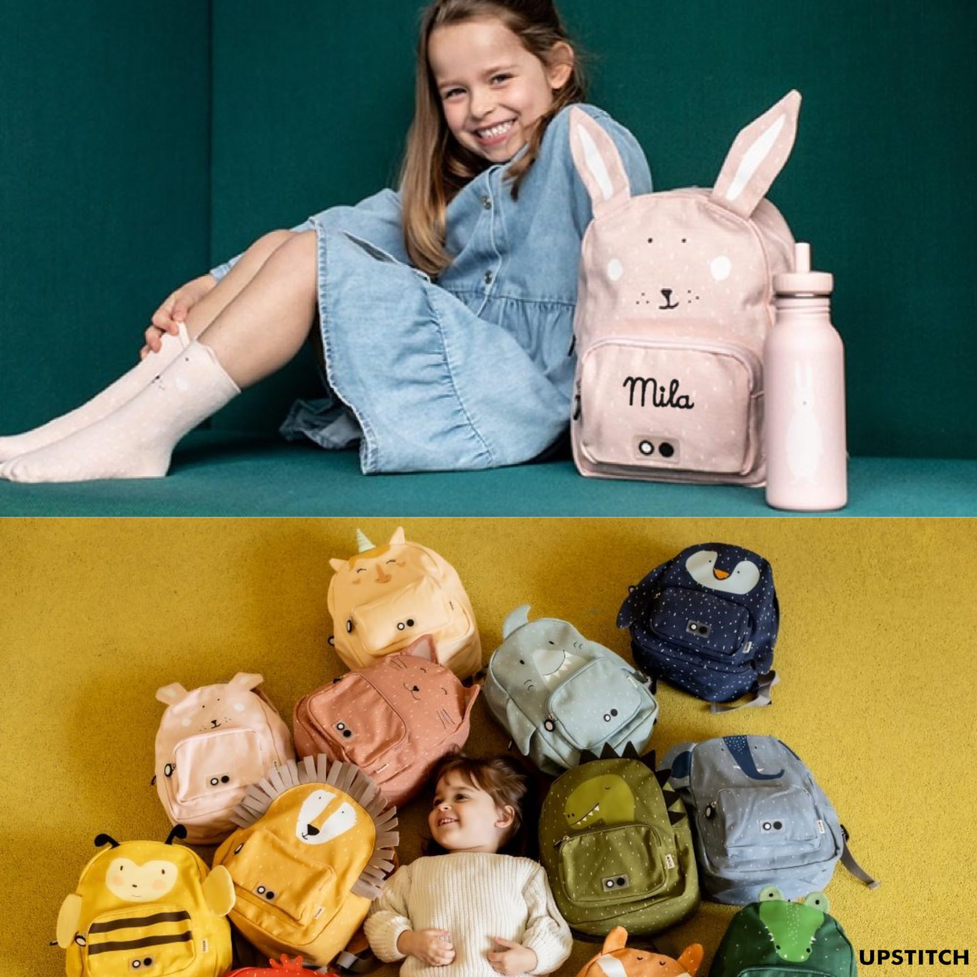 Trixie - Zaino per bambini con nome ricamato