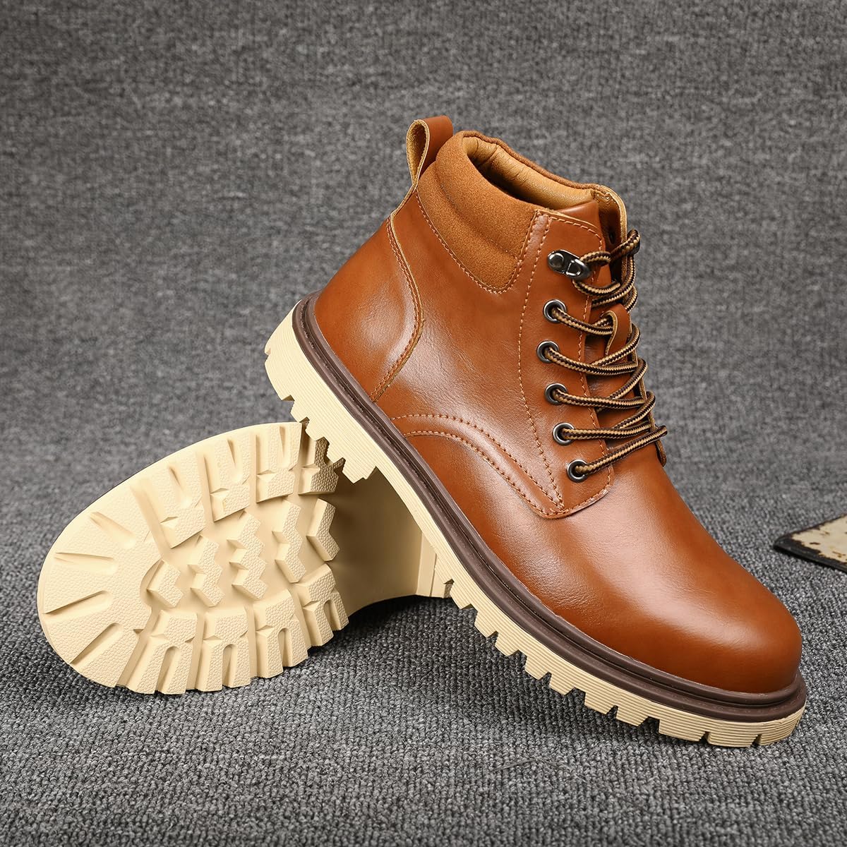 Shaire Men's Leather Chukka Boots | Lace-Up Ankle Boots for Men | Casual Comfort Boots - Image 2