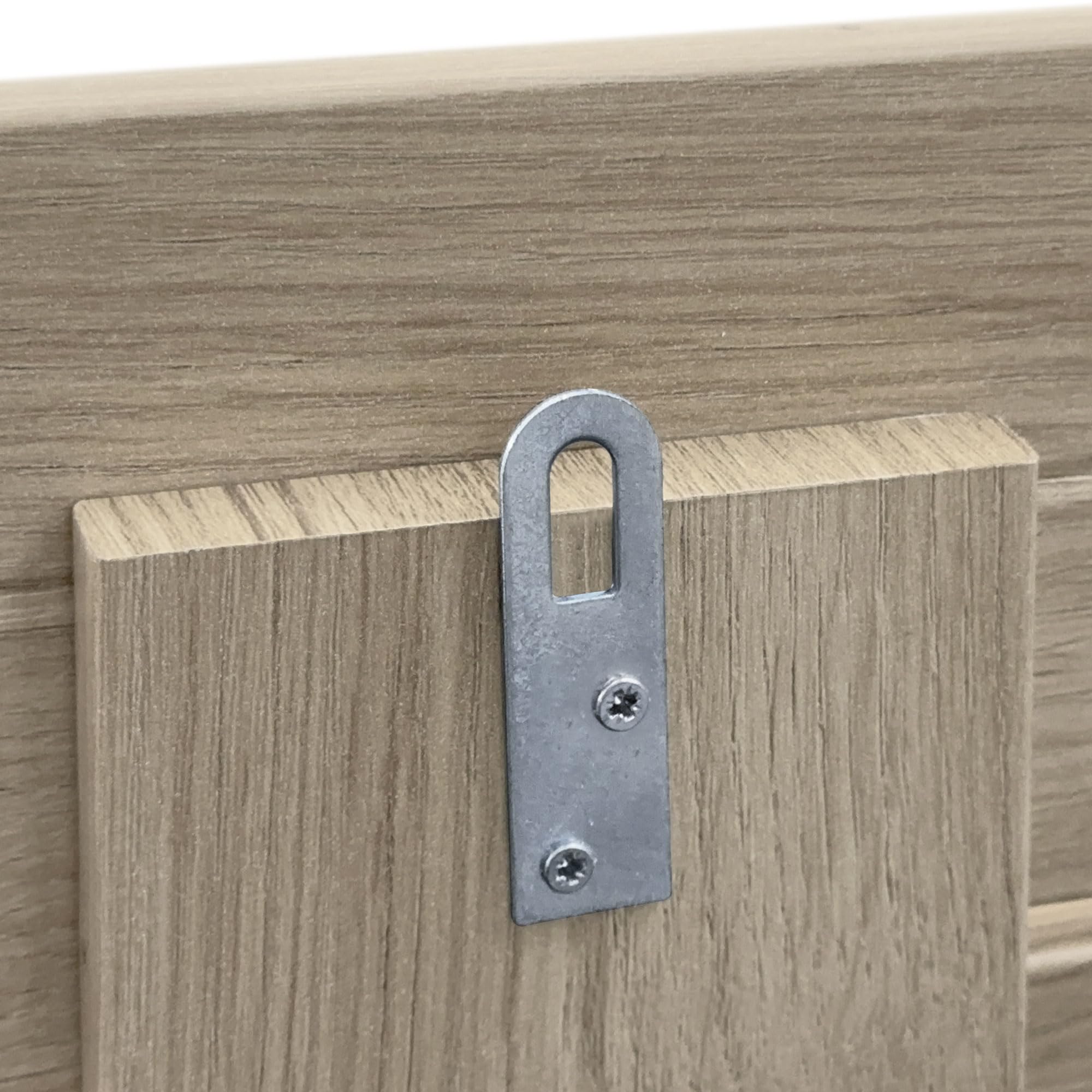 DHOME Testiera in Legno Riciclato MDF Orizzontale Larga per Letto con Pallet Ferramenta Inclusa (160x46 Orizzontale Larga, Rovere)
