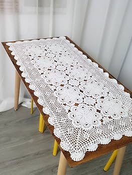 Amazon｜Laivigo ハンドメイド かぎ針編み レース テーブルクロス
