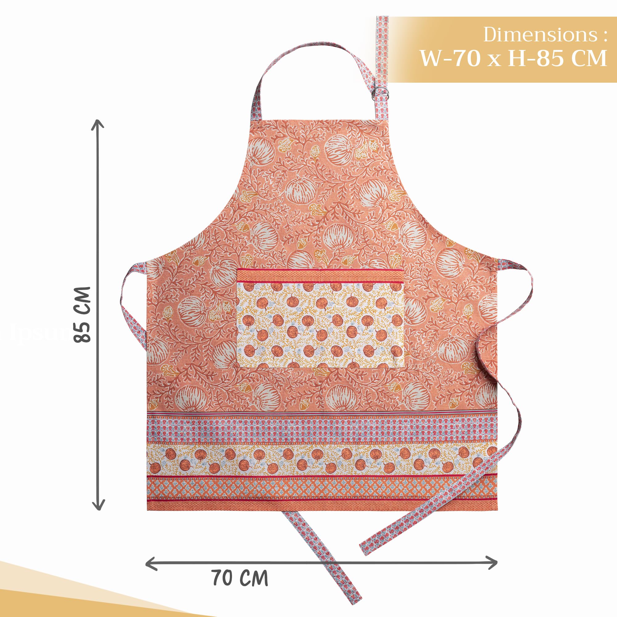 Maison d' Hermine 100% Cotton Apron for women with Pocket Kitchen Chef Autumn Apron for Men Cooking Gardening Server Waitress Maid - Image 4