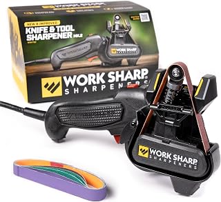 Work Sharp Mk.2 Knife & Tool Sharpener with Extra Belts - Fast Precision Sharpening for Knives, Axes, Shears