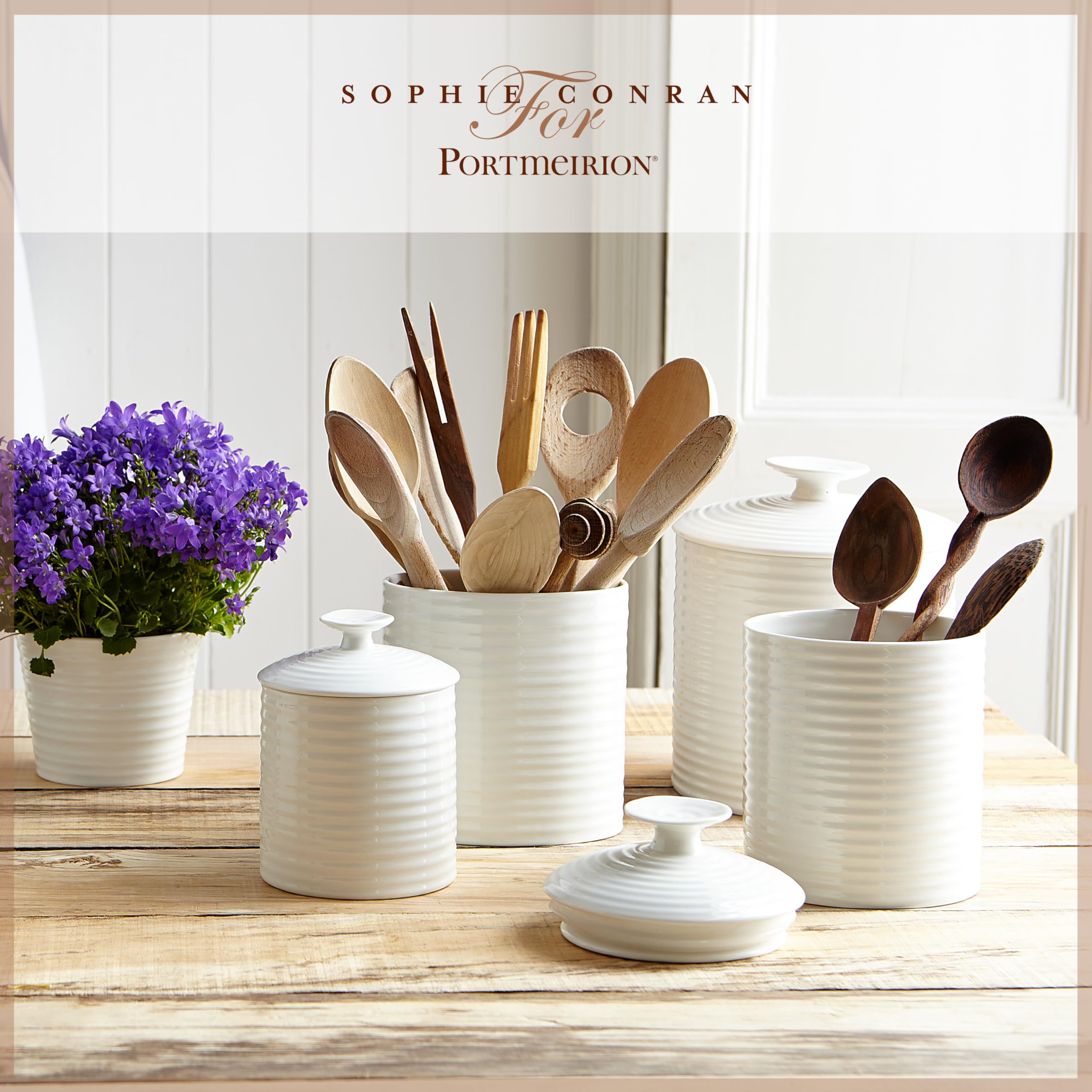 Amazon.com: Portmeirion Sophie Conran White Cannister with Lid