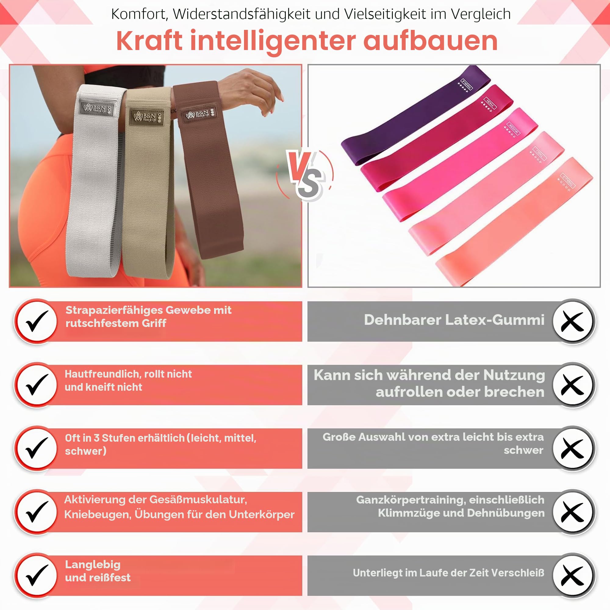 Komplettes Pilates-Set, Beige – Pilates-Ring, weicher Ball, 3 Widerstandsbänder, rutschfeste Socken, Anleitung – Fitnesszubehör für Damen
