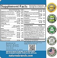Vista 6 de Suplemento de refuerzo cerebral 40 en 1 para concentración, memoria, claridad y energía, libro electrónico Advanced Vitamins Plus para hombres