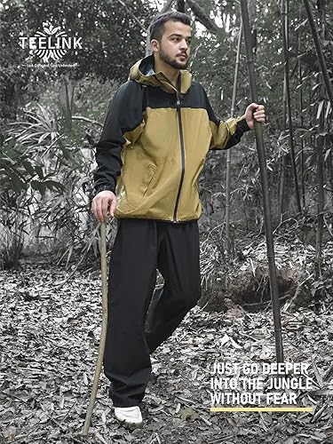 Miniatura 5 de TEELINK Mens Rain Suits Waterproof Lightweight Rain Coat for Motorcycle Riding, Fishing, Golf, Hiking, Rain Gear for Men