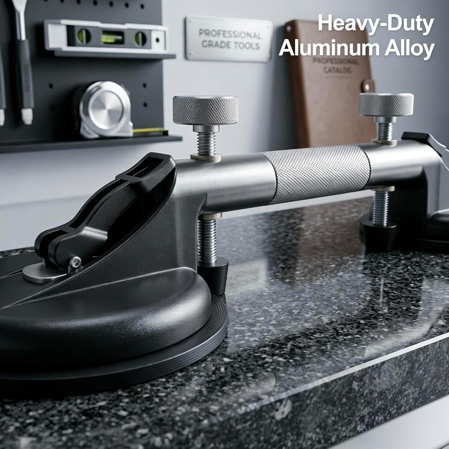2PCS Professional Granite Seam Setter, Heavy-Duty Suction Cup Countertop Installation Tool for Stone Joining and Leveling, Seamless Seamer for Marble, Quartz, Slab, and Glass