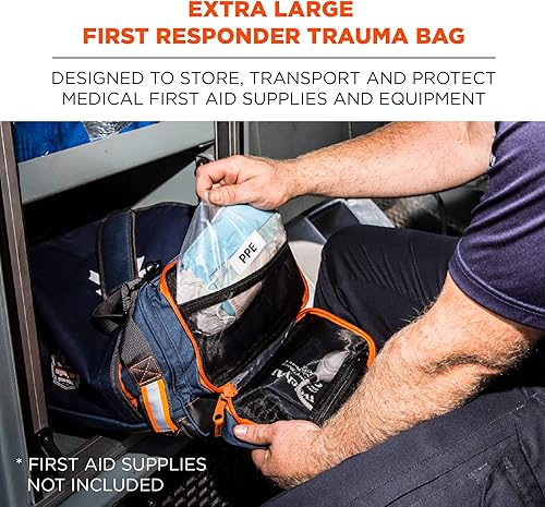 Miniatura 2 de Ergodyne Arsenal 5216 First Responder Medical Trauma Supply Jump Bag para EMS, policía, bomberos, azul
