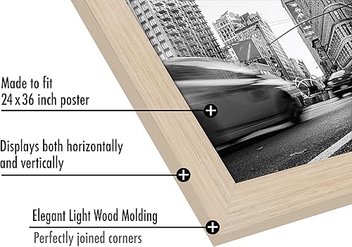 Vista 160 de Americanflat - Marco para póster de 71 x 74 cm con plexiglás pulido, portarretratos negro de madera industrializada, Epic Collection, marco ancho