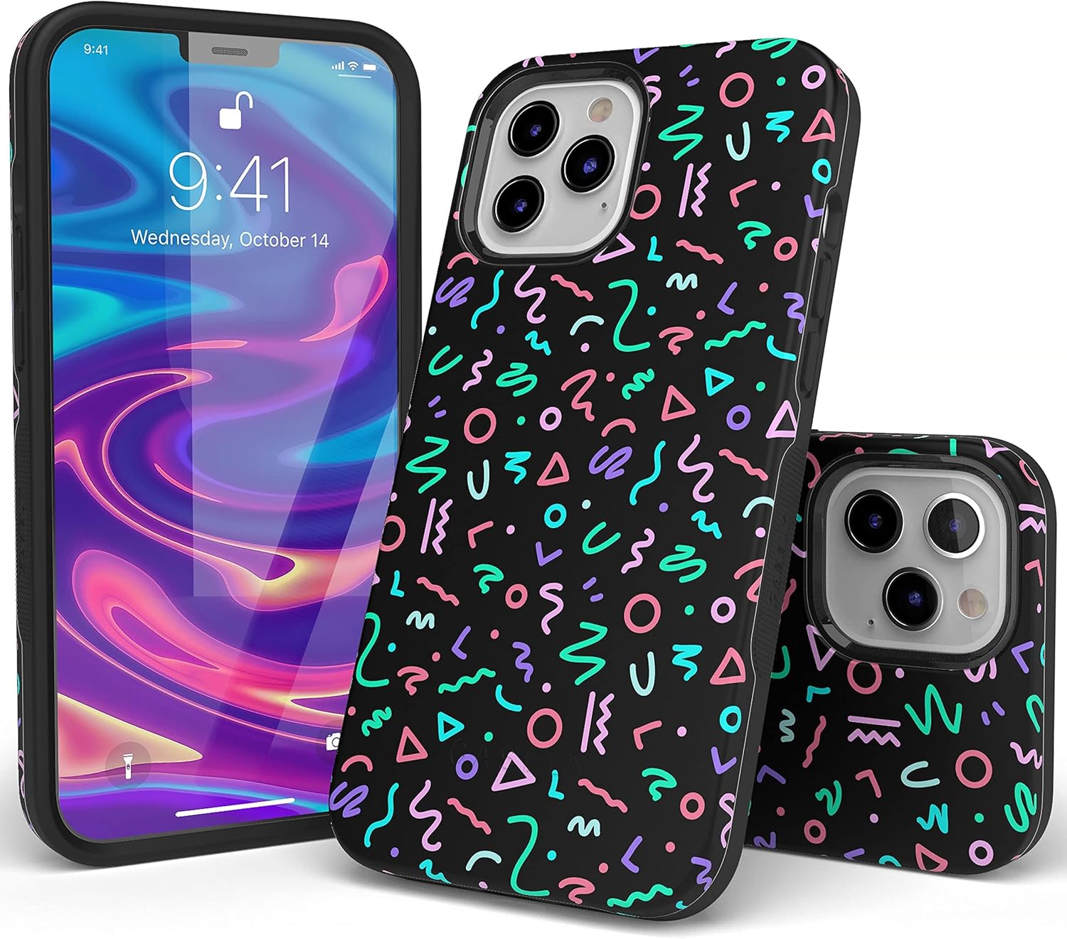 Casely iPhone 12/12 Pro Case | Always Vibing | Retro | Bold Protective Design | Compatible with MagSafe