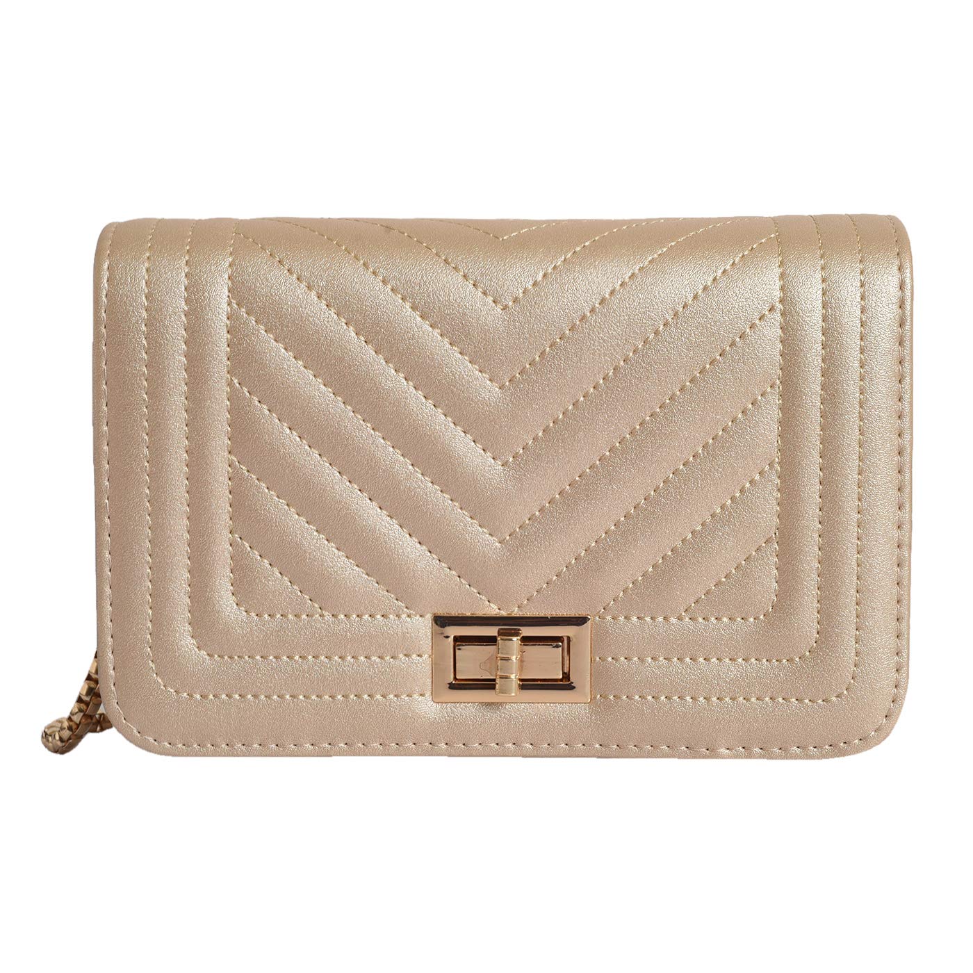 Lino Perros Golden Leatherette Sling Bag (B07HQ87ZKD) Amazon Price History, Amazon Price Tracker