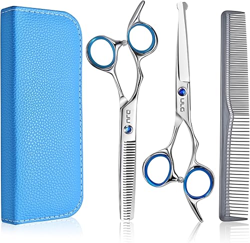 ULG Tijeras de corte de pelo para niños, kit de corte de pelo de bebé de punta redonda de seguridad, juego de tijeras de corte de pelo con tijeras