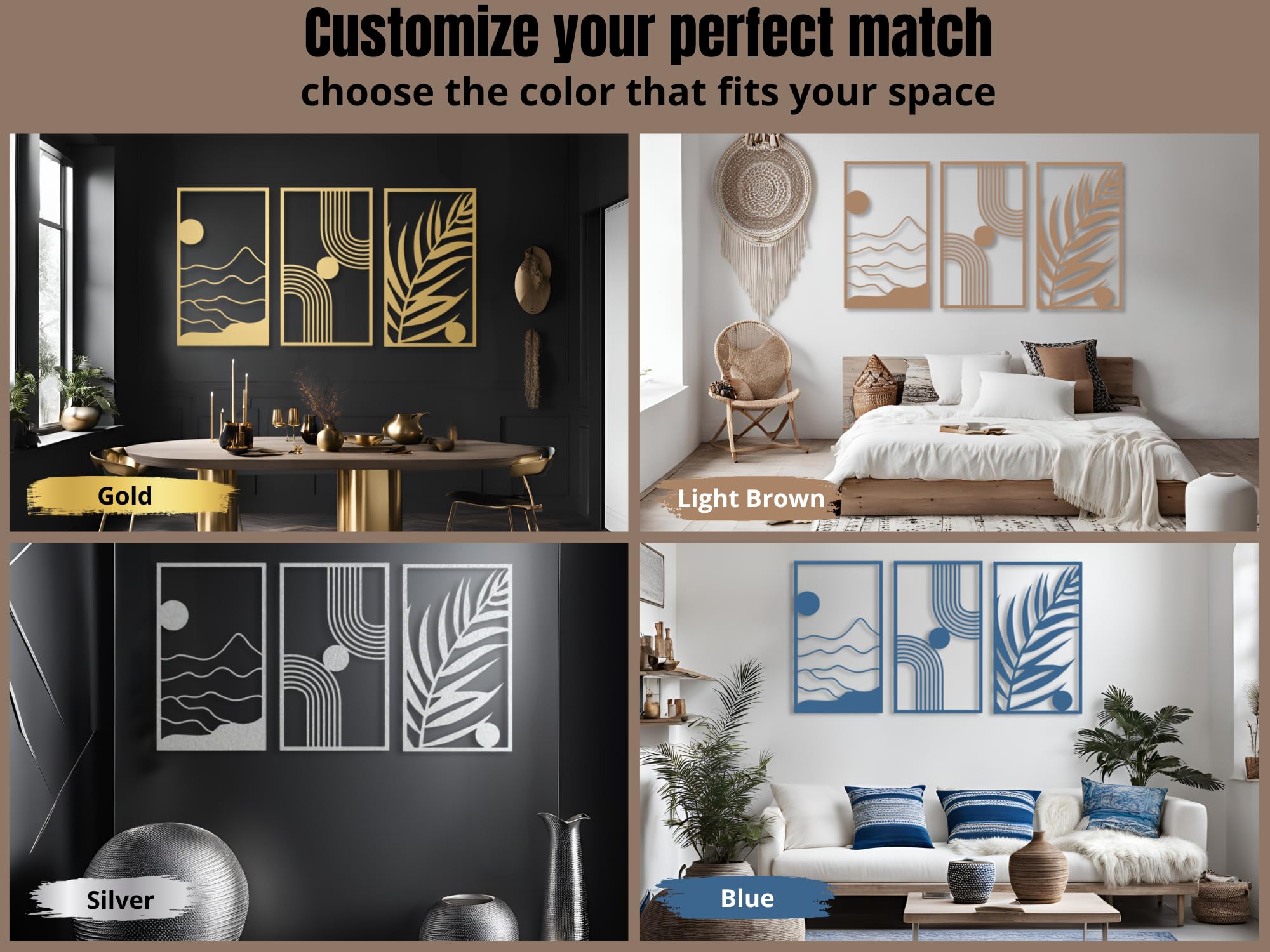 VAILLA Decorazione da parete a forma di corpo femminile, Arte sensuale, Quadro moderno soggiorno, 3D Murali in legno, Decorazioni moderni muro per salotto, camera da letto (Boho 11)