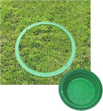 QWEASDF Square Manhole Cover, Embedded Septic Tank Lid and Frame, Well Covers for Yard and Pull Hole for Planting Lawns, recessed Sewage Cover Round Drain ,with FrameB40*40CM/15.7 * 15.7IN