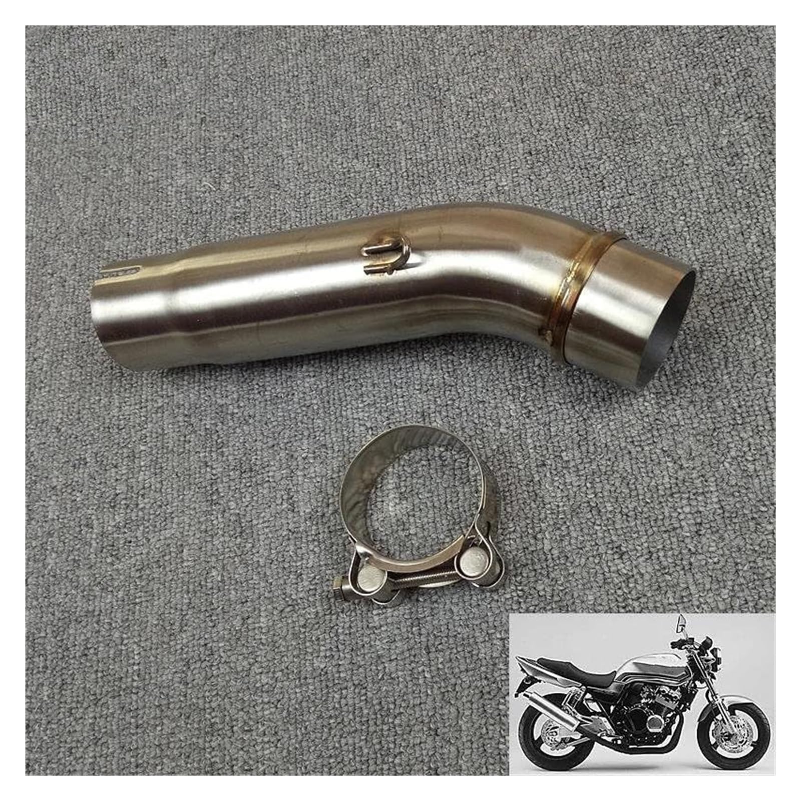 Motorrad Auspuff Tube Für CB400 Alle Jahre Slip-On Motorrad Auspuff Mitte Mid Rohr Verbindung Link Auspuff Schalldämpfer