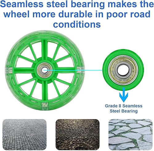 Vista 23 de Ruedas de entrenamiento para bicicleta, par de ruedas traseras resistentes con estabilizadores, kit montado para niños y niñas, bicicletas de una