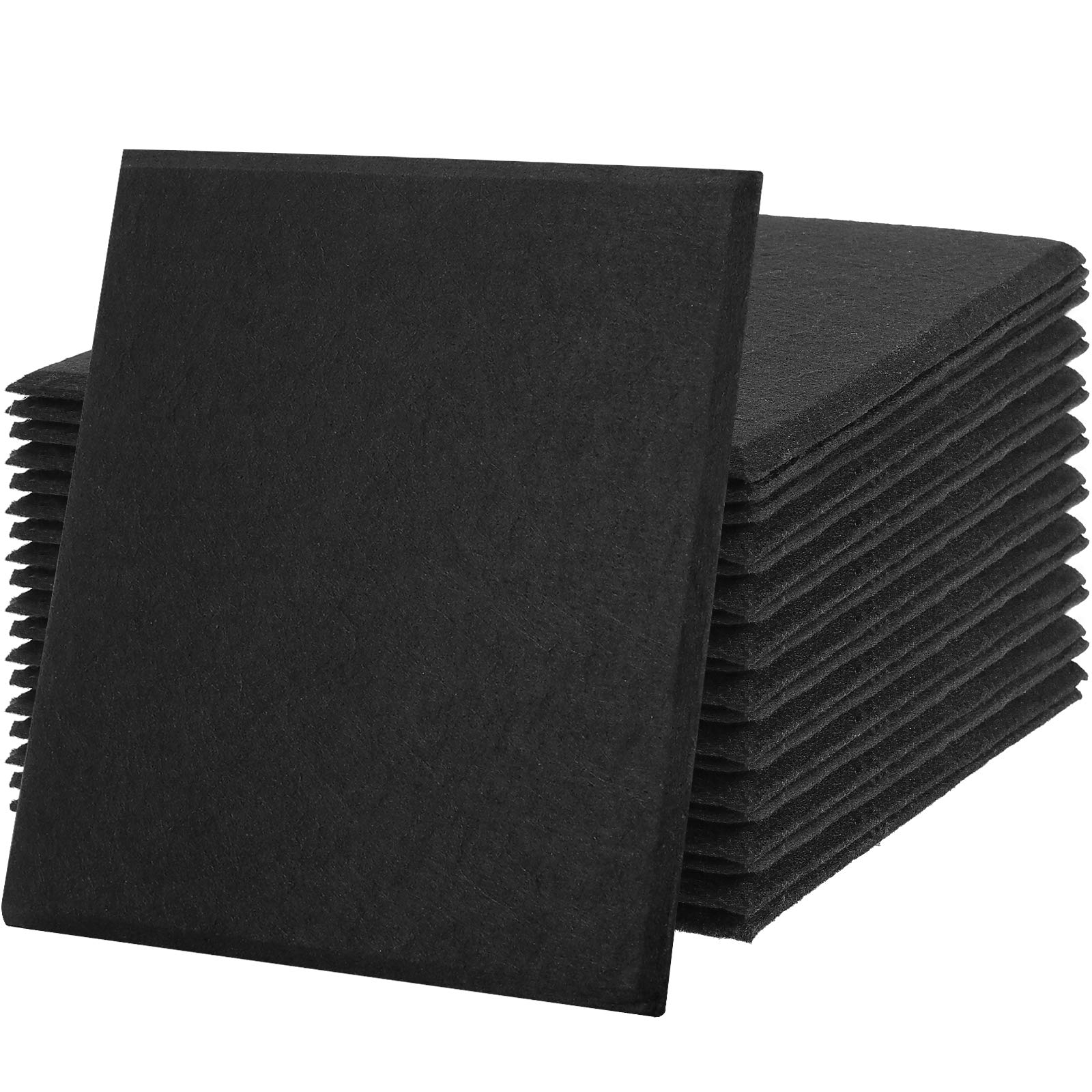 ZEONHAK 20 Pack 11.8 x 11.8 x 1/3 Inches Acoustic Absorption Panel, Sound Proofing Padding with Bevled Edge, Sound Insulation Panel for Acoustic Treatment Used in Home and Offices
