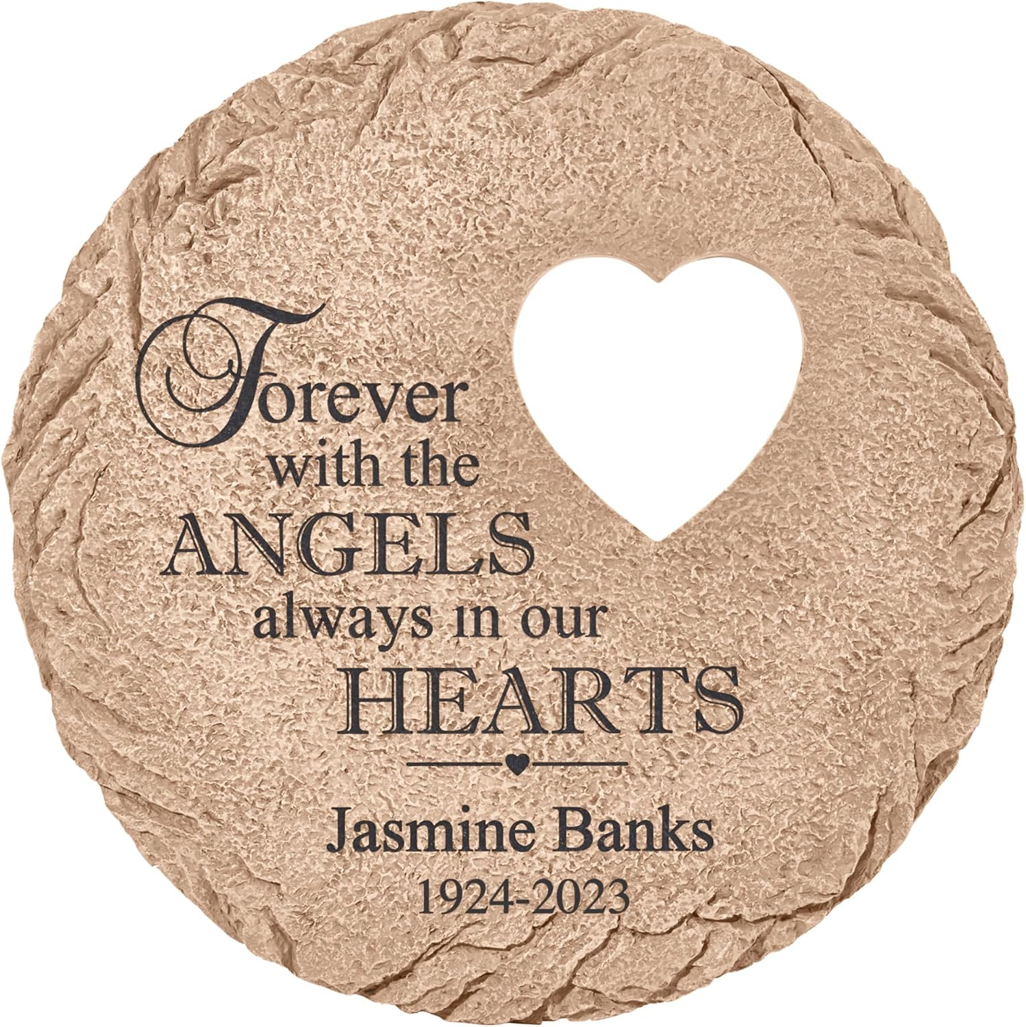 Let's Make Memories Personalized Always in Our Hearts Memorial Garden Stone - Sympathy Marker
