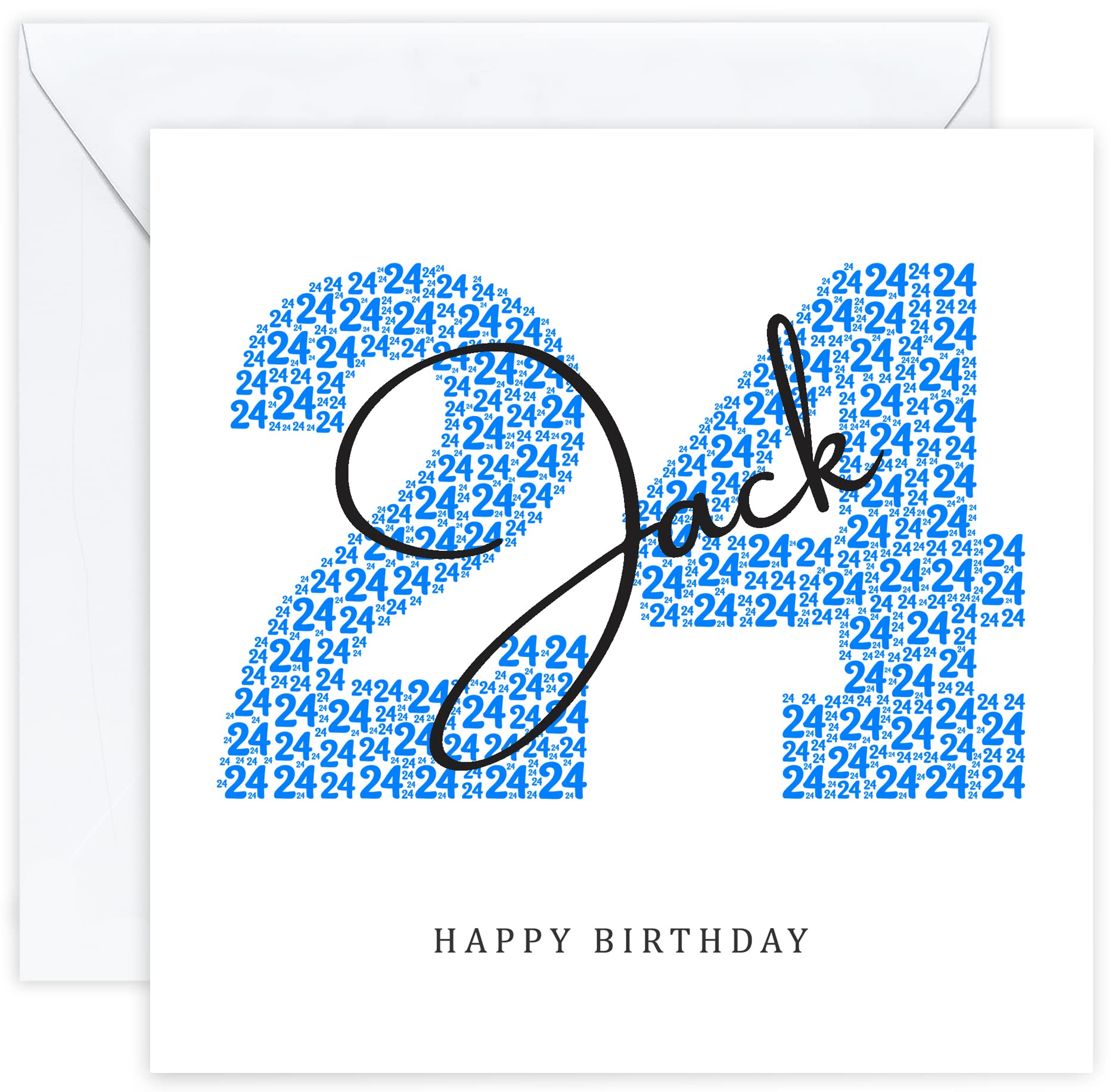 Personalised 24th Birthday Card - Twenty Fourth Birthday Card for Twenty Four 24 Year Old Men Son Grandson Nephew Brother Him (Age 24) โ image 1