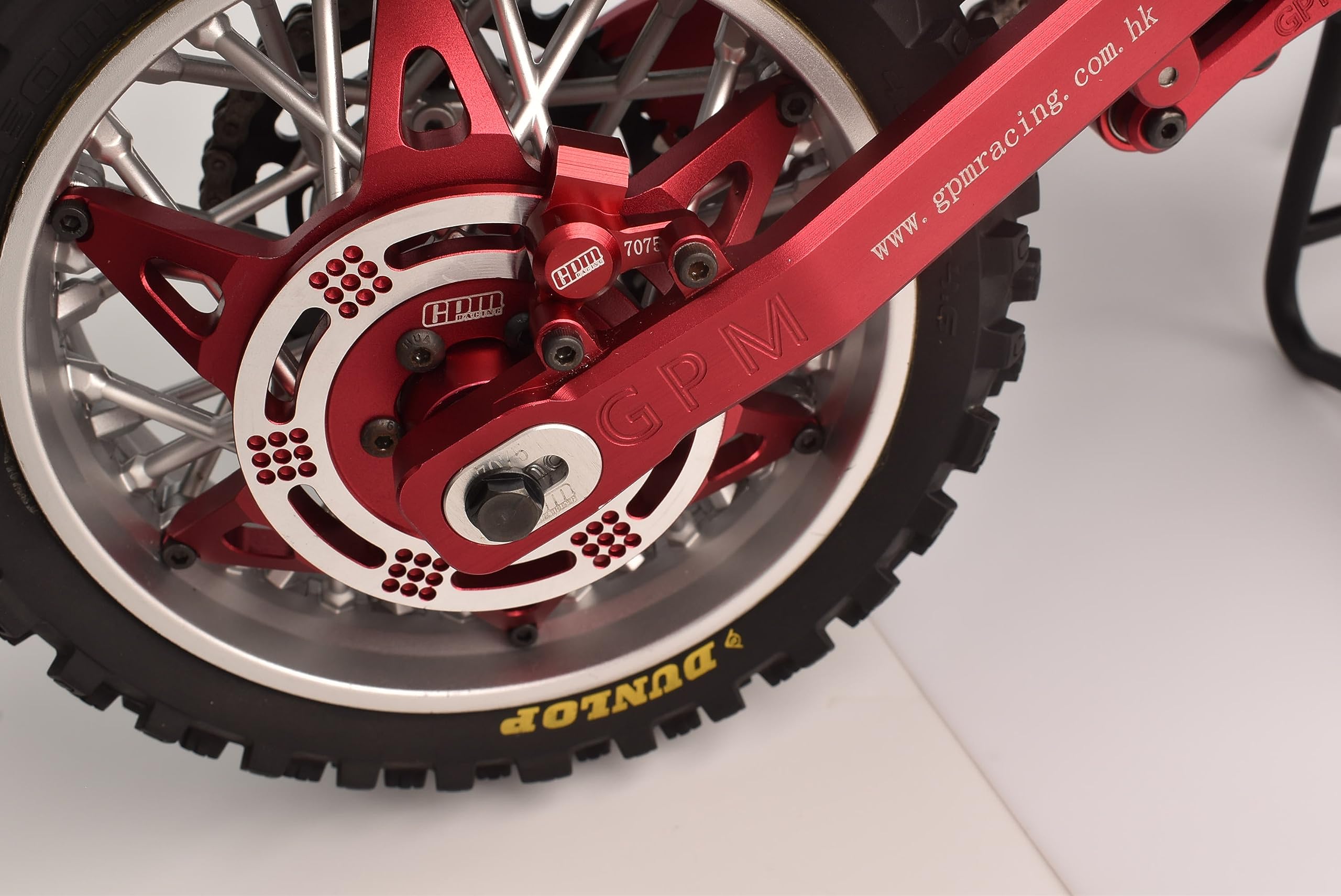 Aluminum 7075 Rear Brake Caliper For LOSI 1/4 Promoto-MX RC Motorcycle - Red Upgrade Part - View #9