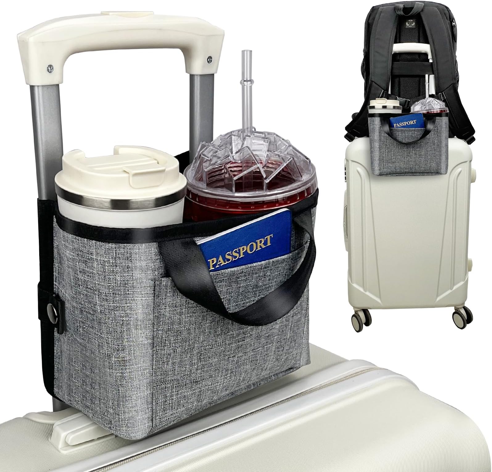 Travel Luggage Cup Holder, Vethers Drink Carrier, Luggage