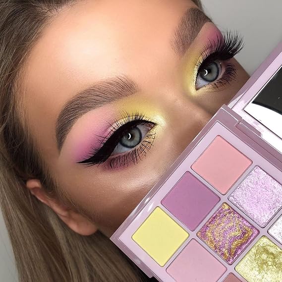 Eyeshadow Makeup Palette,3 Boxes 9Colors Matte Shimmer and Glitter Eye Shadow Palette,Blendable Long Lasting Eye Shadow (B)