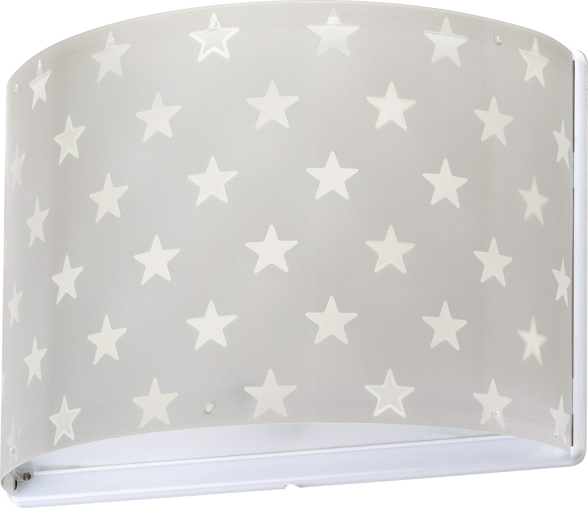 Dalber Lámpara infantil Aplique de pared Stars Gris, 81218E, E27