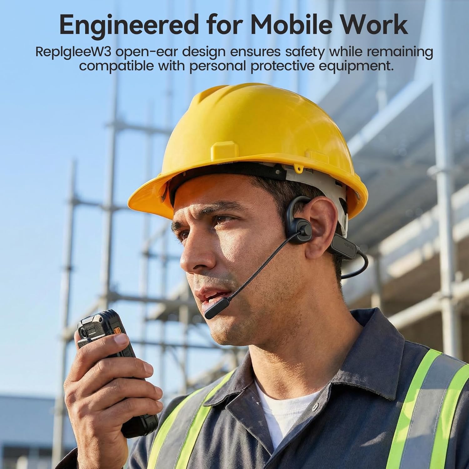 Open Ear Headphones with Mic,20H Bluetooth Headset with Microphone,5.4 Bluetooth Headphones with Noise Cancelling Mic,IPX5 Wireless Headset with Mic for Work,Zoom,Workout, Driving, Call - Image 7