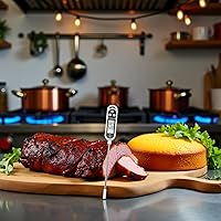 Vista 6 de Termómetro digital de cocina de plata para alimentos, pastel de carne, leche, barbacoa, termómetro para el hogar, sonda, medidor de sonda