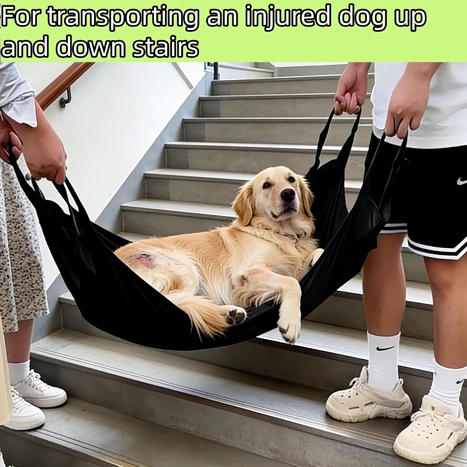 Dog Stretcher for Large Dogs, 43.3" x 27.2" Foldable Pet Transport Stretcher with 6 Handles & Collapsible Bowl, Emergency Animal Carrier for Injured, Senior or Disabled Pets up to 250lbs (Gray)