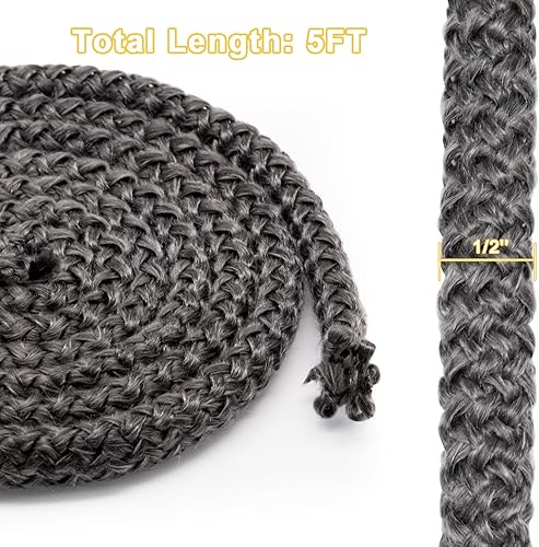 Miniatura 3 de Adviace 1-00-37525 Junta de puerta para estufas de leña Harman Oakwood y Oakleaf, estufa de pellets Harman Accentra FS, reemplazo de cuerda de