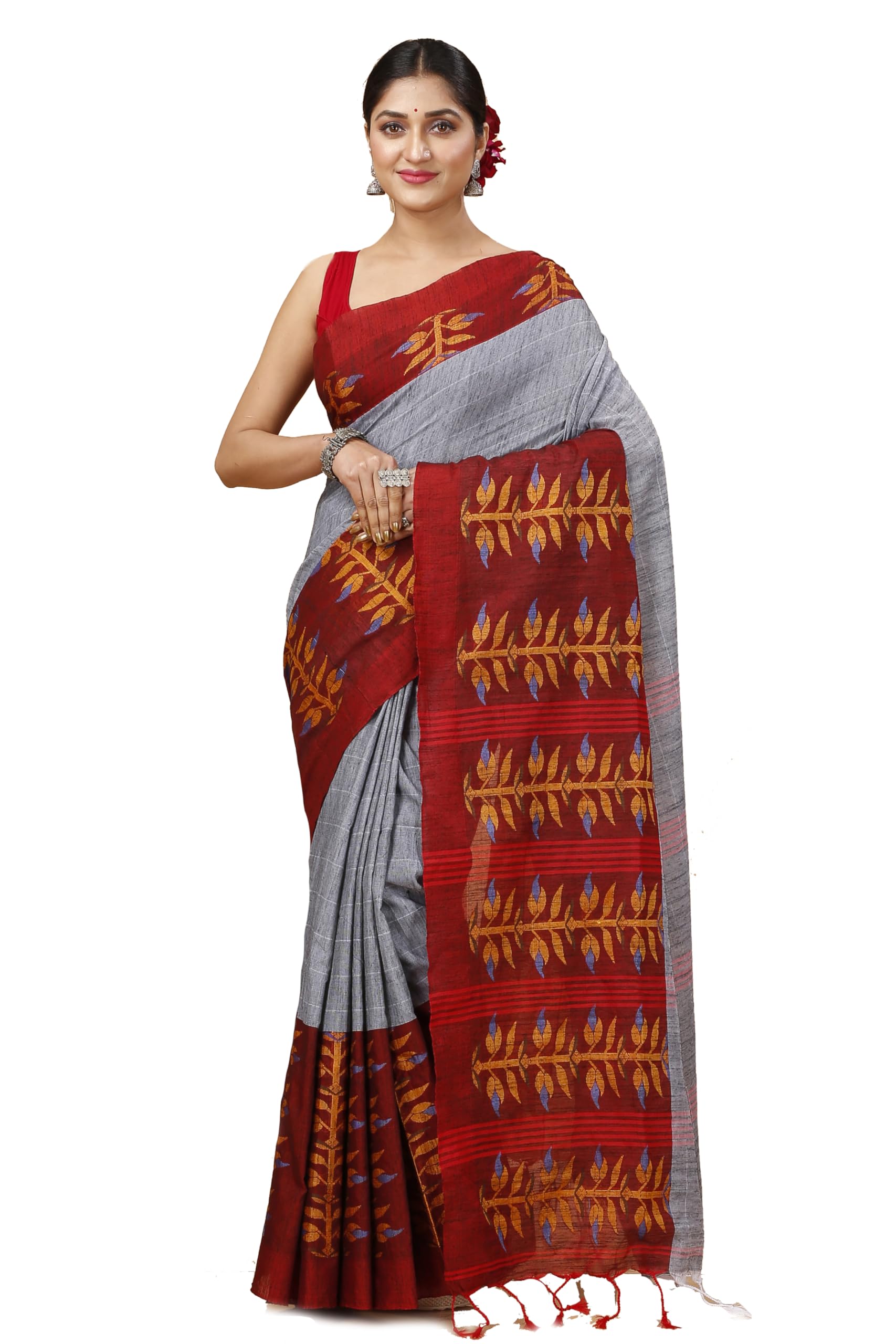 Tant StoryWomen's Traditional Bengal Handloom Begampuri Cotton Saree