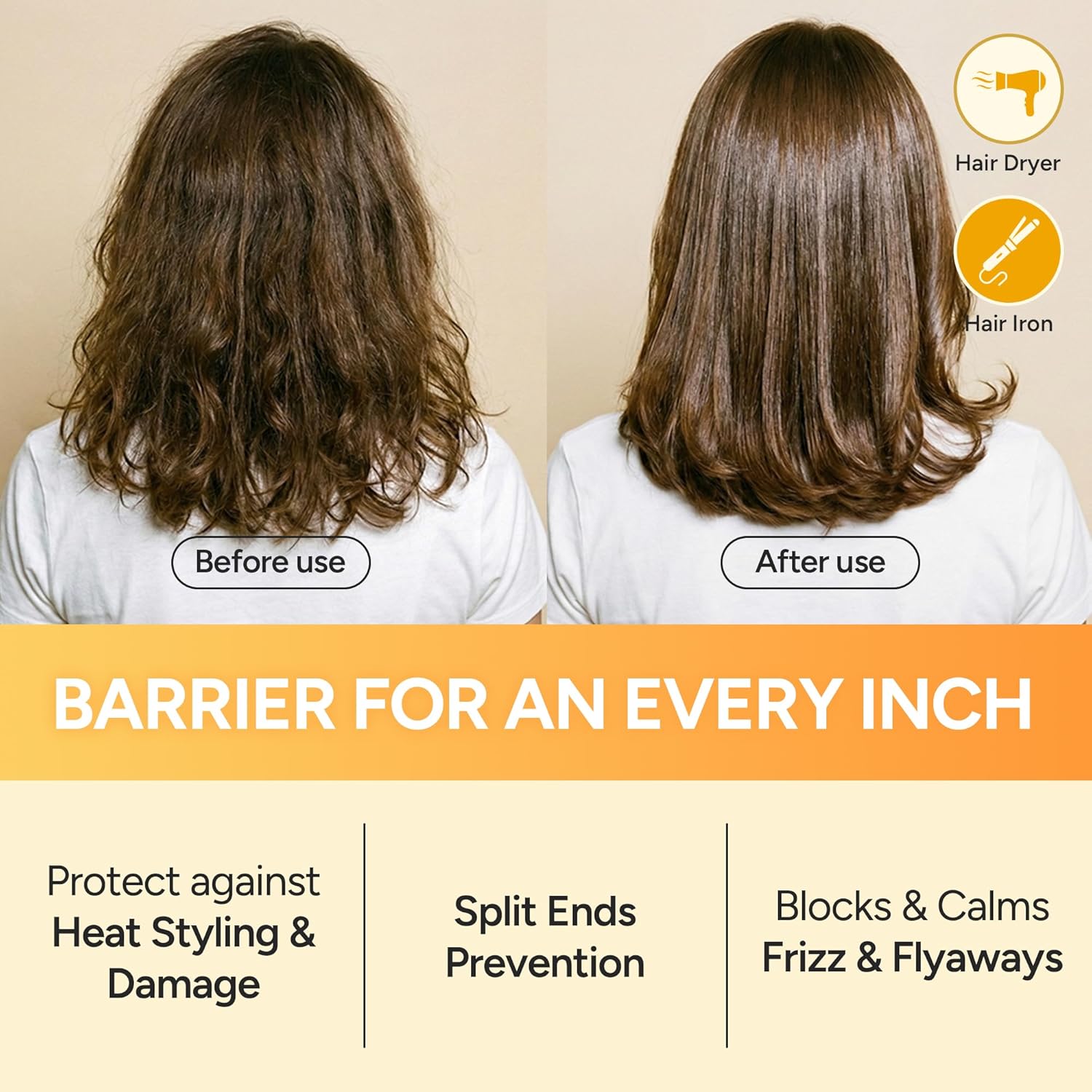 Enriched Korean Bonding Hair Oil & Serum for Glow & Shine, Hair Perfume with Rice Water Protein, Silk & Beeswax, Lightweight Frizz Care, Mellow Honey, 70ml / 2.36 fl oz - Image 2