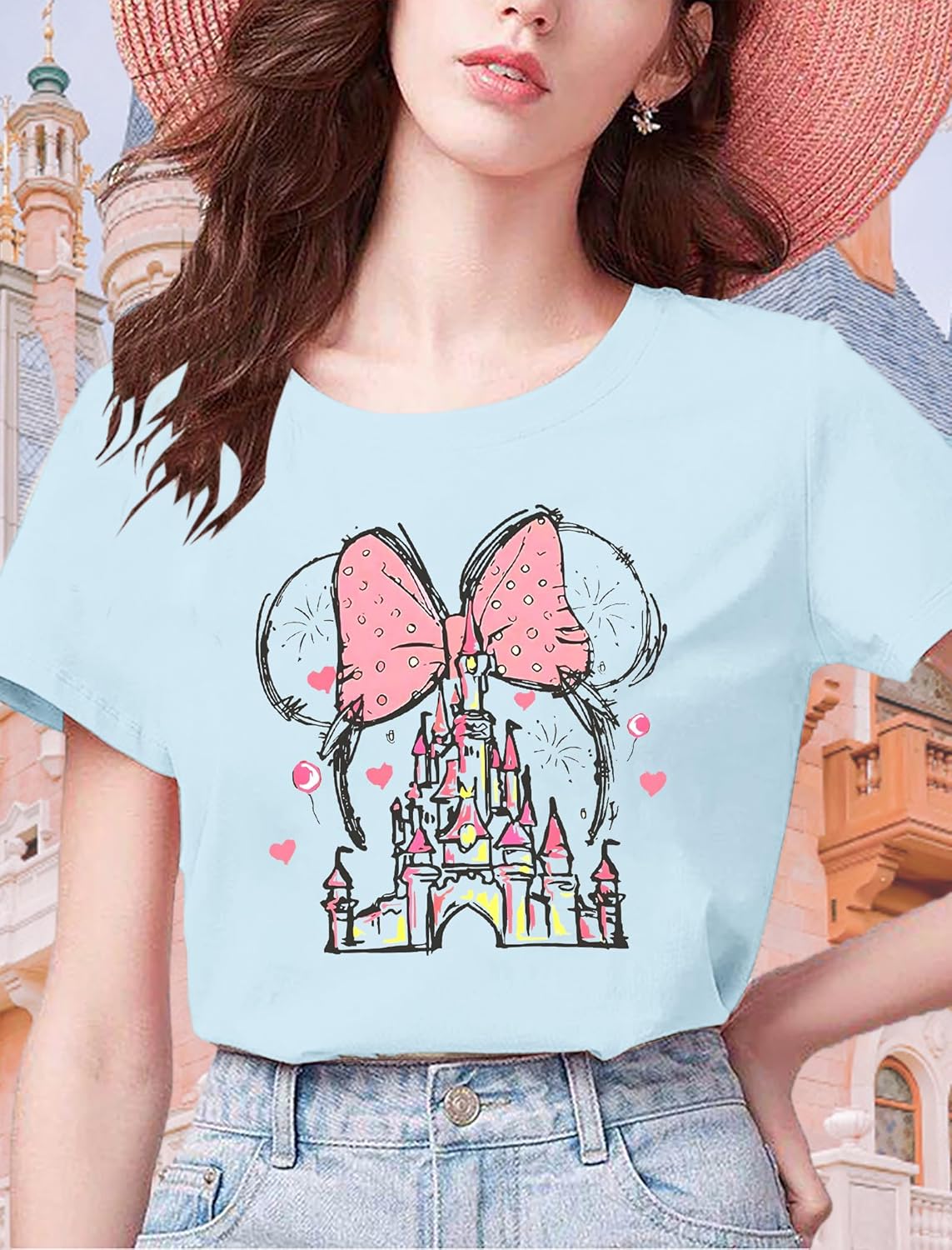 Women Magic Kingdom Shirt Castle Graphic Shirts Casual Family Vacation Holiday T Shirt Cute Short Sleeve Tee Top - Image 7