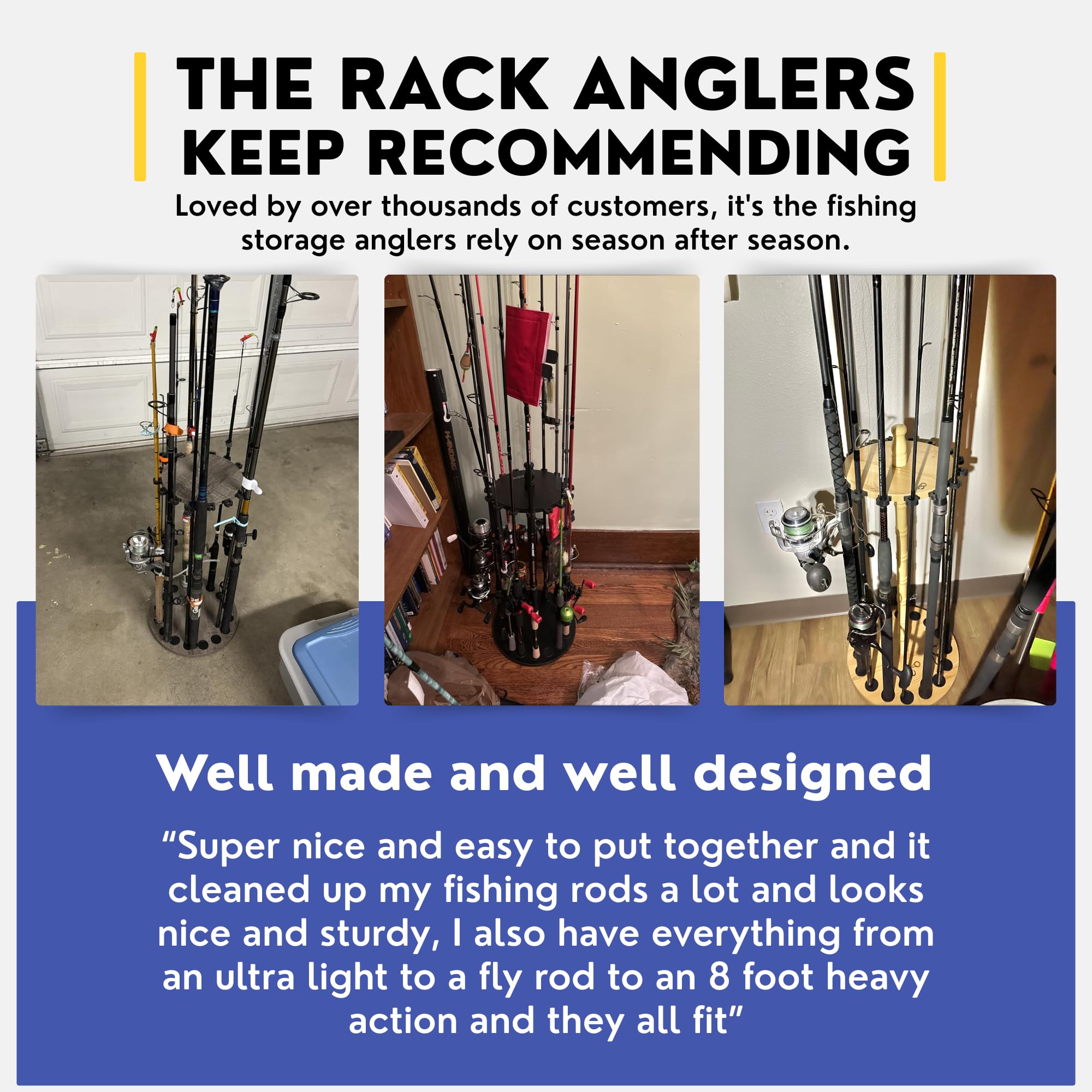 16 Rod Fishing Rod Holder - Tackle Storage Rack -9