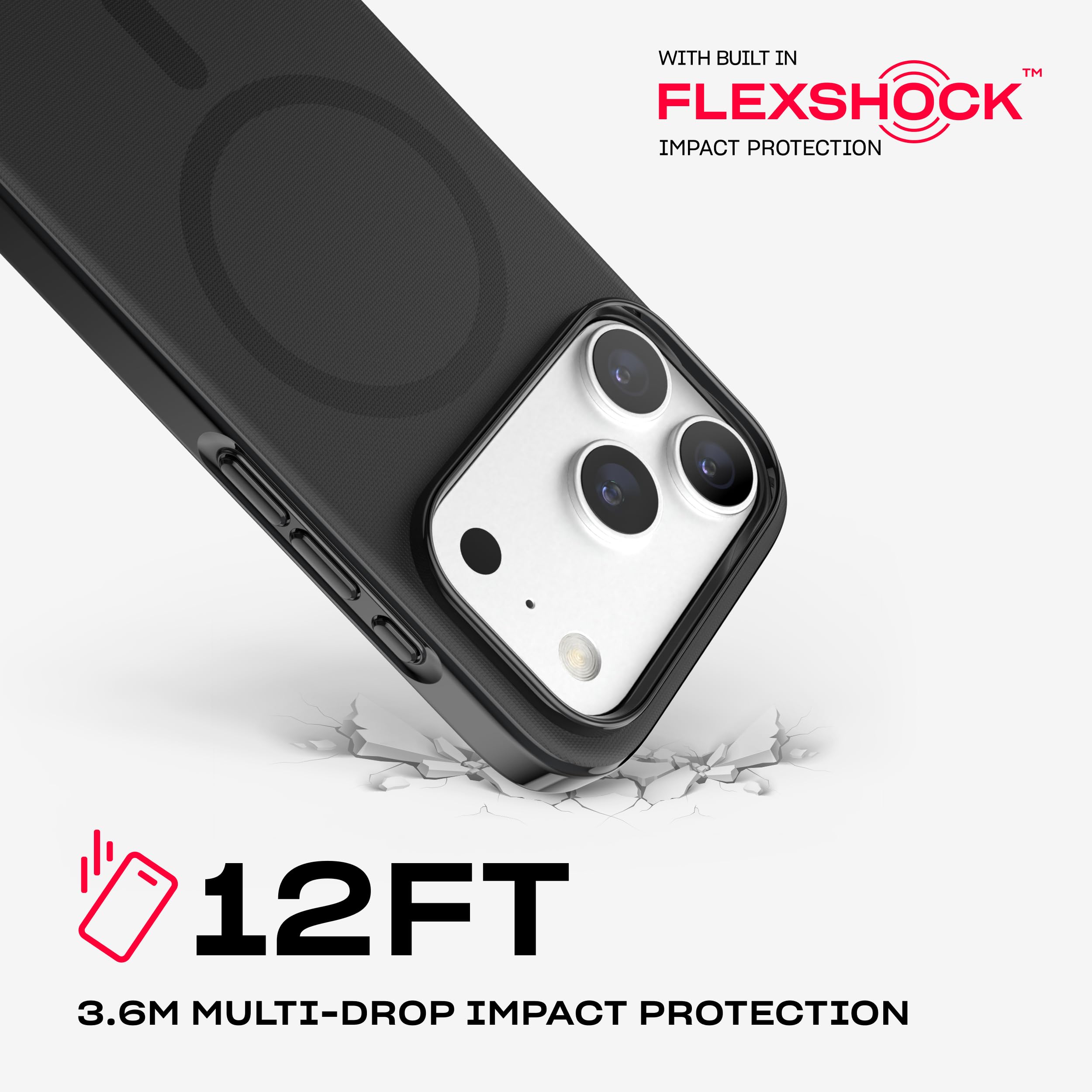tech21 EvoPulse Fauxven Coque avec MagSafe pour iPhone 18 Pro | Noir