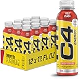 Cellucor C4 Energy Non-Carbonated Zero Sugar Energy Drink, Pre Workout Drink + Beta Alanine - Fruit Punch - 12 FL OZ (355 ml) - Pack of 12